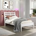 Ecoflex Furniture Mid-Century Slat Bed, White - Twin Size MDT-2703